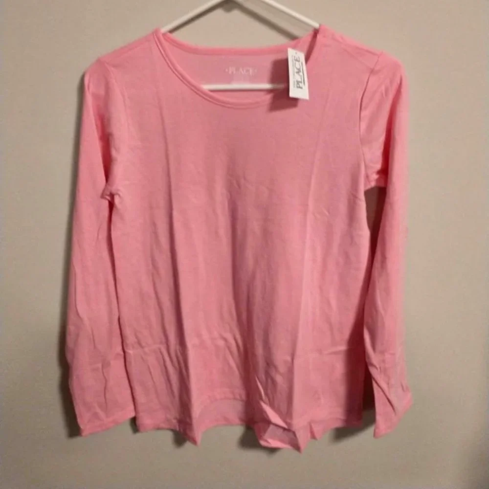 The Children's Place teen girl long sleeve shirt pink XL 14 K-151